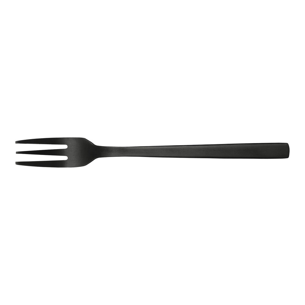 Libbey Elexa Satin Noir 5 1/4" 18/0 Stainless Steel Heavy Weight Cocktail Fork - 36/Case