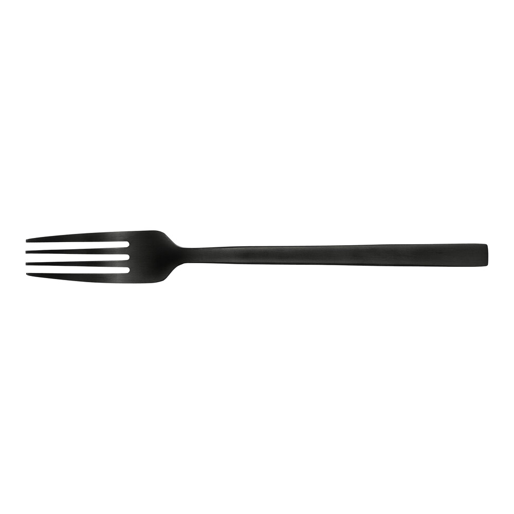 Libbey Elexa Satin Noir 7" 18/0 Stainless Steel Heavy Weight Dessert / Salad Fork - 36/Case