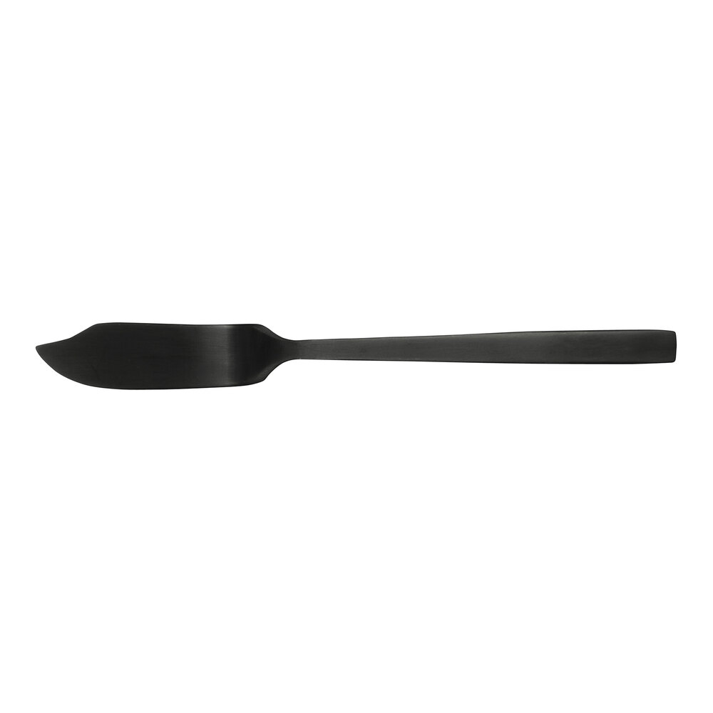 Libbey Elexa Satin Noir 5 1/4" 18/0 Stainless Steel Heavy Weight Butter Spreader - 36/Case