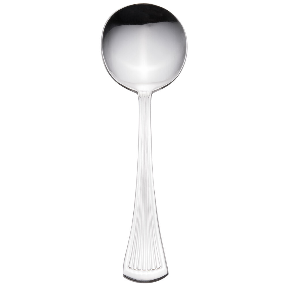 Libbey 881 016 Minuet 6 1/8" 18/0 Stainless Steel Heavy Weight Bouillon Spoon - 36/Case