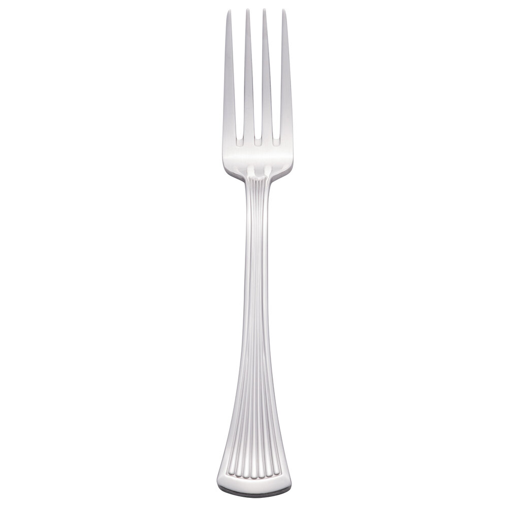 Libbey 881 030 Minuet 7 5/8" 18/0 Stainless Steel Heavy Weight Utility / Dessert Fork - 36/Case