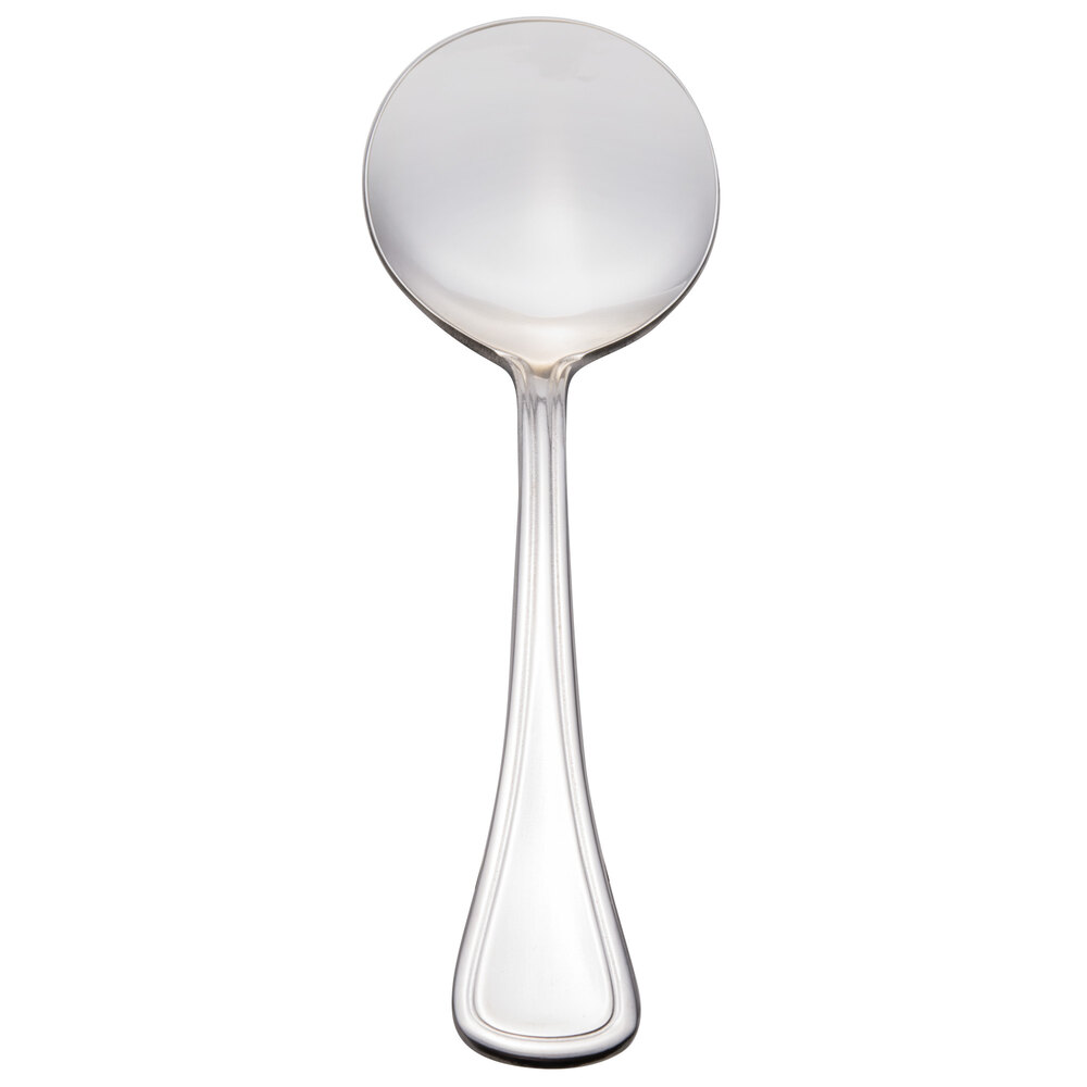 Libbey 888 016 Masterpiece 5 7/8" 18/0 Stainless Steel Heavy Weight Bouillon Spoon - 36/Case