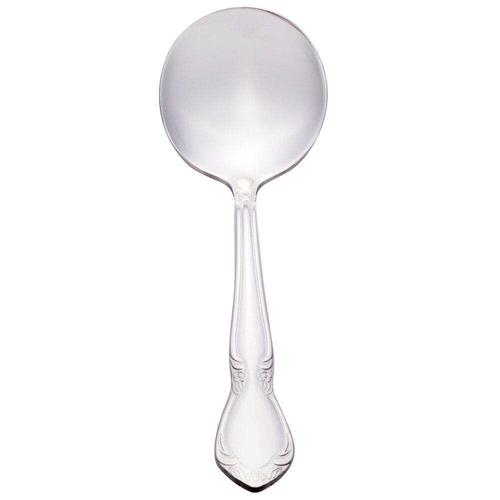 Libbey 901 016 Lady Astor 7 3/8" 18/0 Stainless Steel Heavy Weight Bouillon Spoon - 36/Case