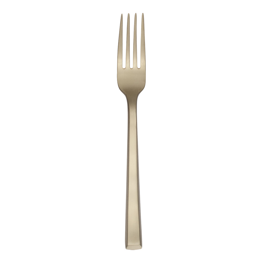 Reserve by Libbey Santorini Gold 8 1/8" 18/10 Stainless Steel Extra Heavy Weight Dinner Fork - 12/Case