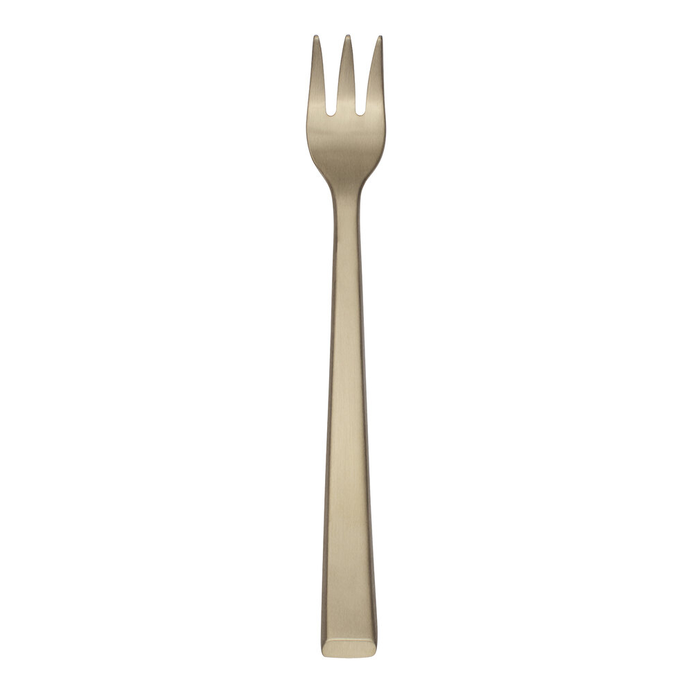 Reserve by Libbey Santorini Gold 5 3/8" 18/10 Stainless Steel Extra Heavy Weight Cocktail Fork - 12/Case