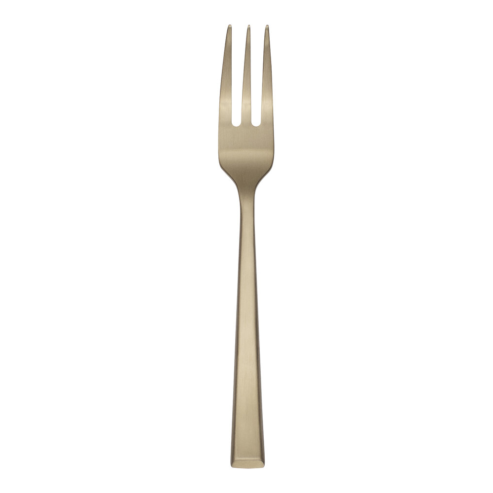 Reserve by Libbey Santorini Gold 7 3/8" 18/10 Stainless Steel Extra Heavy Weight Fish Fork - 12/Case