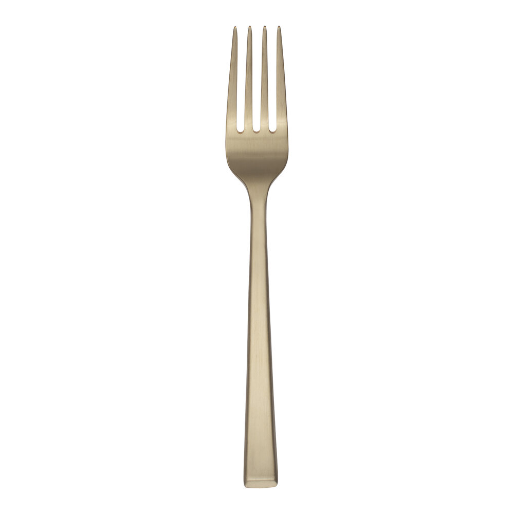 Reserve by Libbey Santorini Gold 7 1/4" 18/10 Stainless Steel Extra Heavy Weight Salad Fork - 12/Case