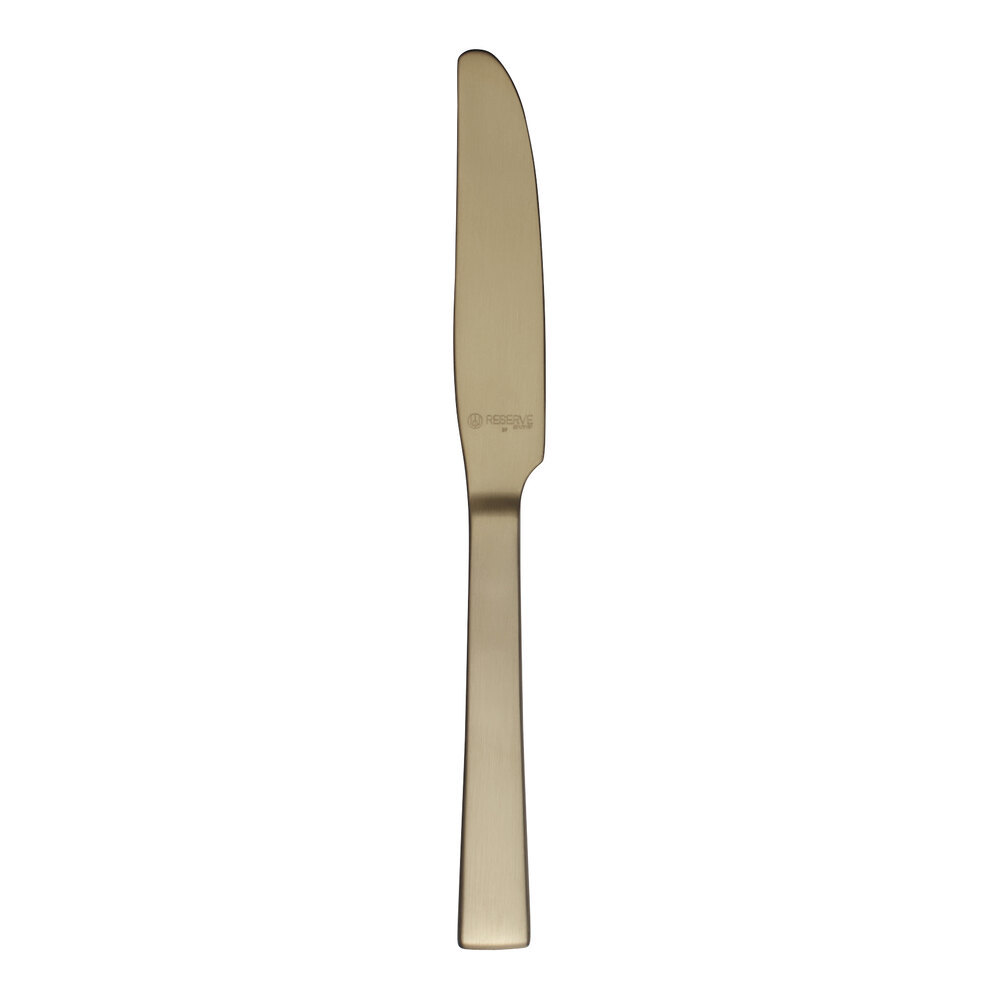 Reserve by Libbey Santorini Gold 7 1/4" 18/10 Stainless Steel Extra Heavy Weight Bread and Butter Knife - 12/Case