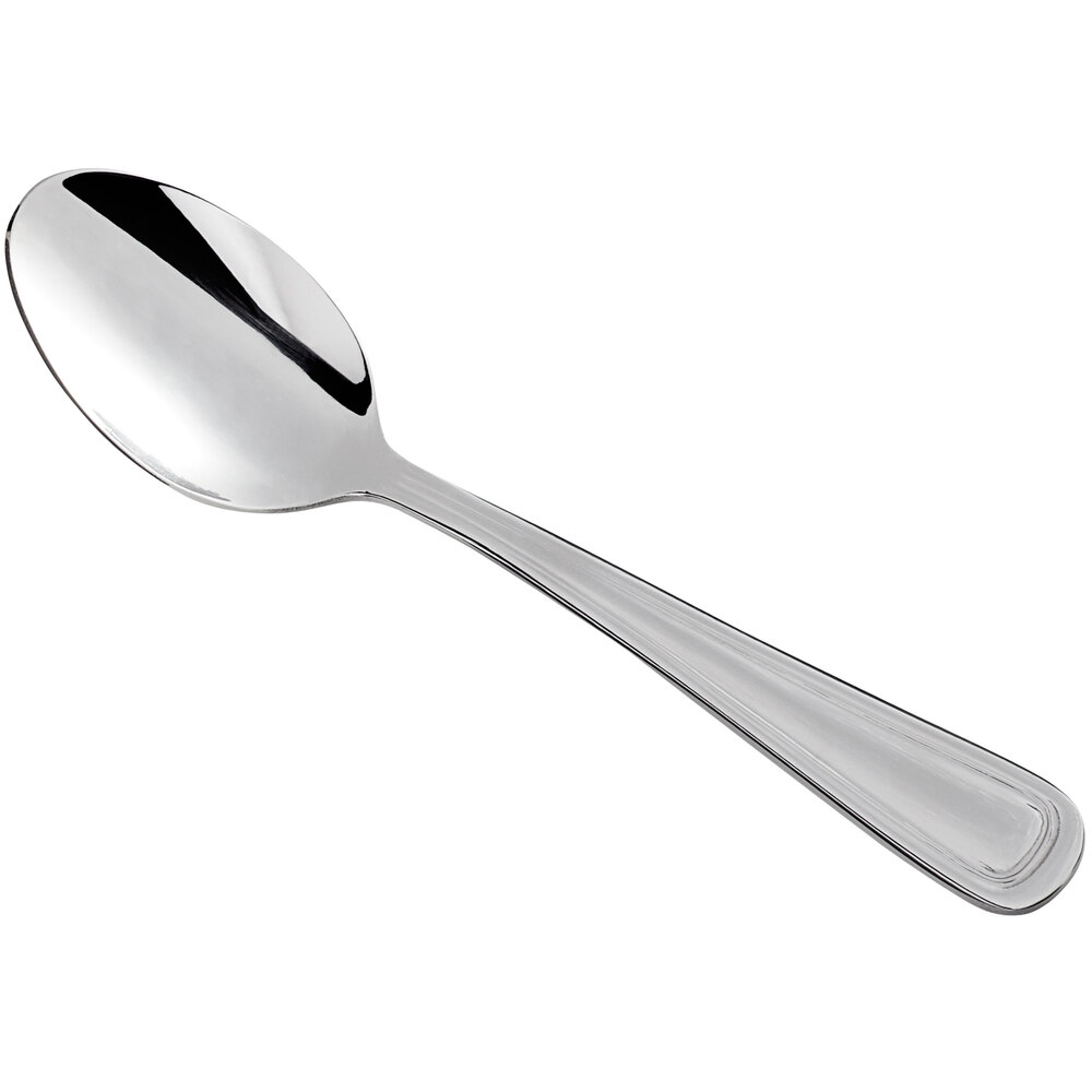 Libbey 918 007 Classic Rim 4 1/4" 18/0 Stainless Steel Heavy Weight Demitasse Spoon - 36/Case