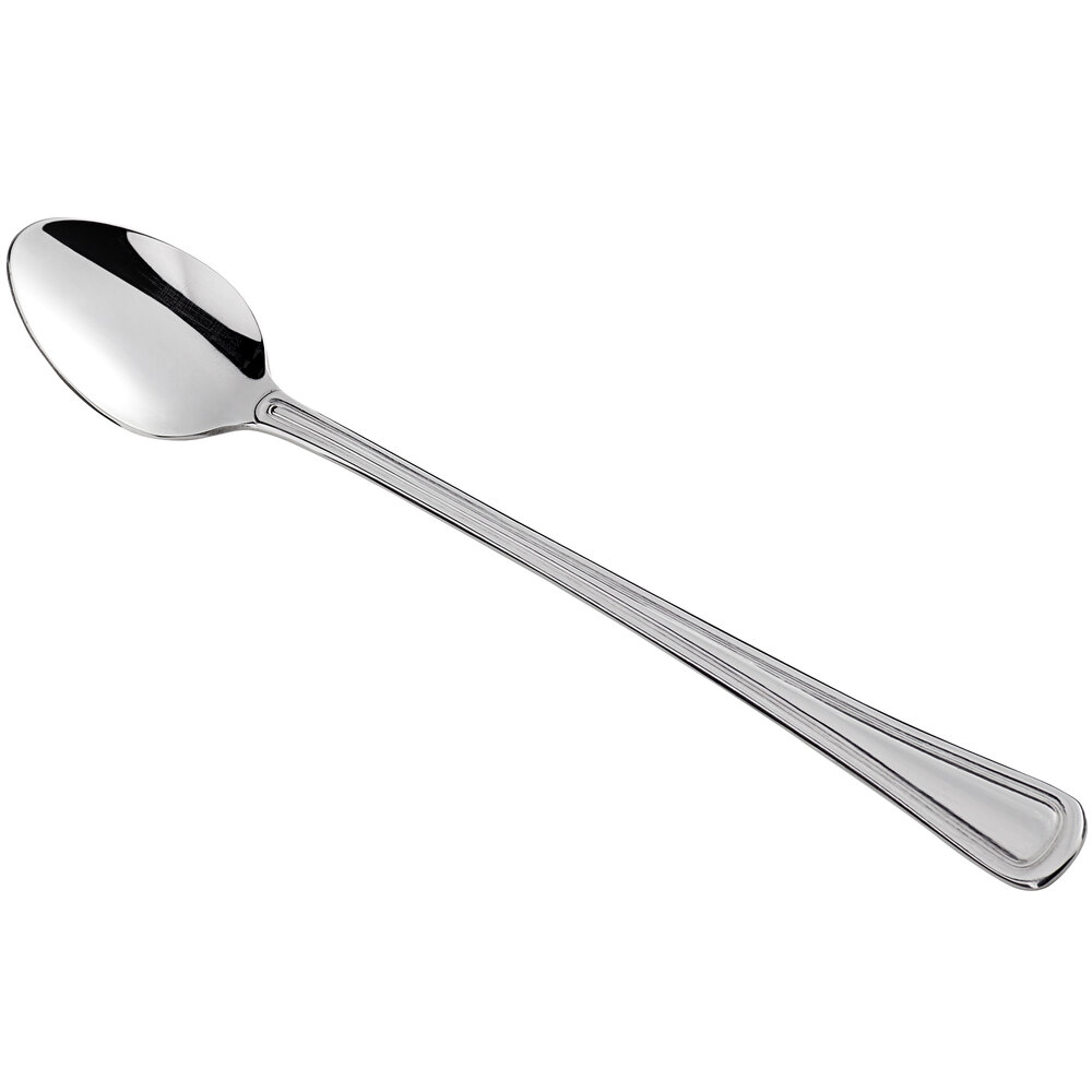Libbey 918 021 Classic Rim 7 3/8" 18/0 Stainless Steel Heavy Weight Iced Tea Spoon - 36/Case