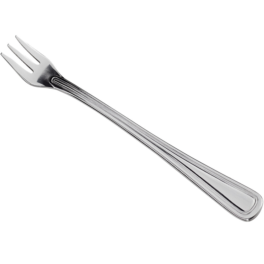Libbey 918 029 Classic Rim 5 7/8" 18/0 Stainless Steel Heavy Weight Cocktail Fork - 36/Case