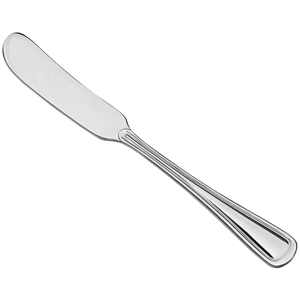 Libbey 918 053 Classic Rim 6 1/8" 18/0 Stainless Steel Heavy Weight Butter Spreader - 36/Case