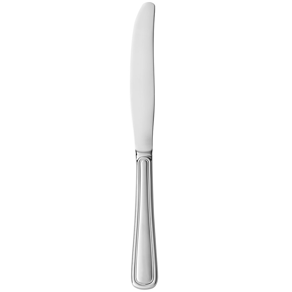Libbey 918 5502 Classic Rim 9 5/8" 18/0 Stainless Steel Heavy Weight Solid Handle Dinner Knife with Fluted Blade - 36/Case