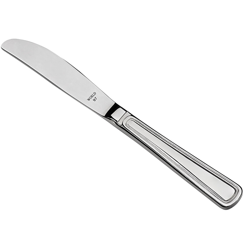 Libbey 918 754 Classic Rim 6 3/4" 18/0 Stainless Steel Heavy Weight Bread and Butter Knife - 36/Case