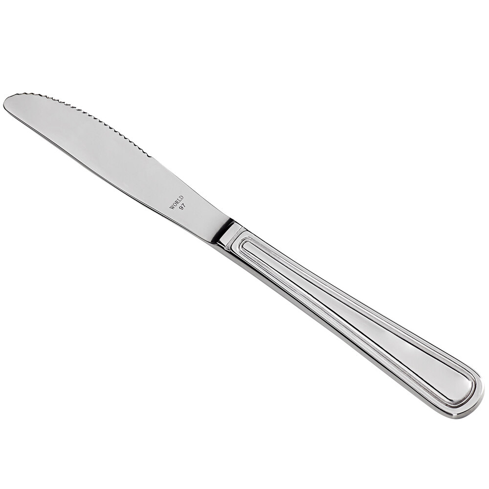 Libbey 918 7922 Classic Rim 8 1/2" 18/0 Stainless Steel Heavy Weight Utility / Dessert Knife - 36/Case