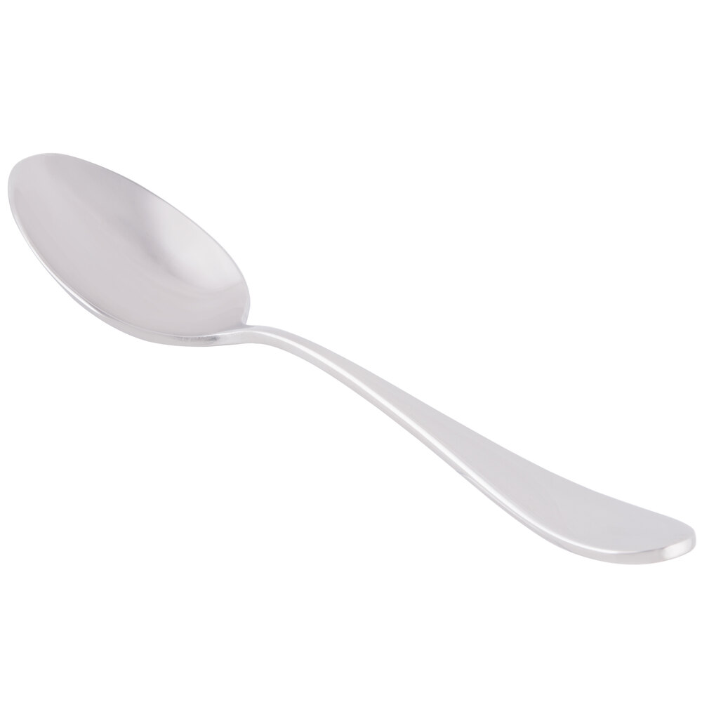 Reserve by Libbey 927 002 Santa Cruz 7 1/8" 18/10 Stainless Steel Extra Heavy Weight Dessert Spoon - 12/Case