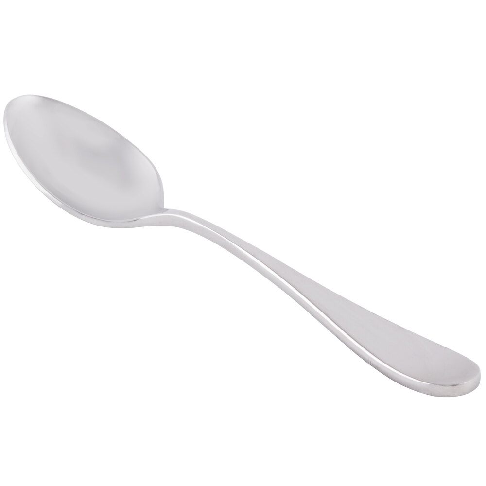 Reserve by Libbey 927 007 Santa Cruz 4 3/8" 18/10 Stainless Steel Extra Heavy Weight Demitasse Spoon - 12/Case