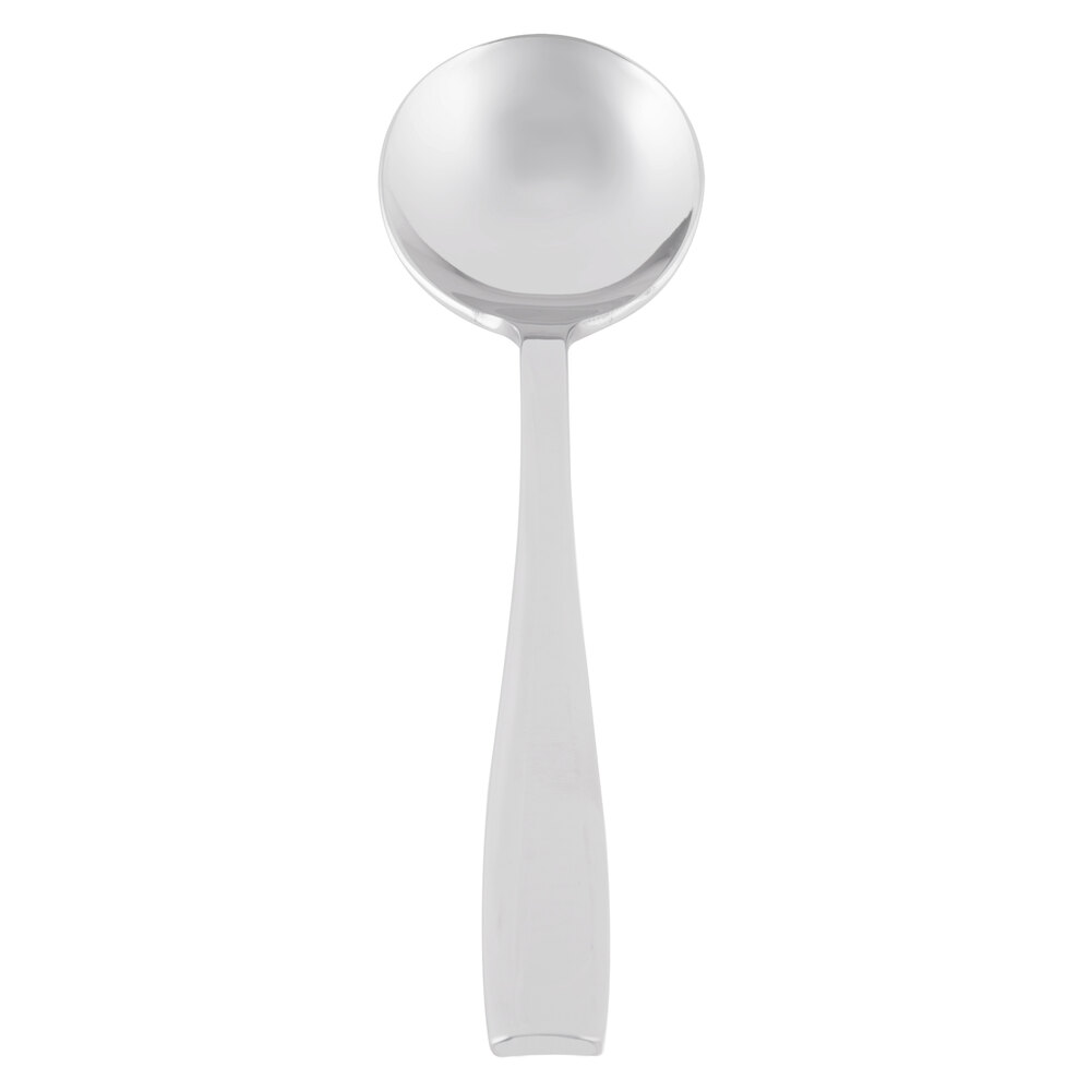 Libbey 929 016 Quartet 6 5/8" 18/8 Stainless Steel Extra Heavy Weight Bouillon Spoon - 12/Case