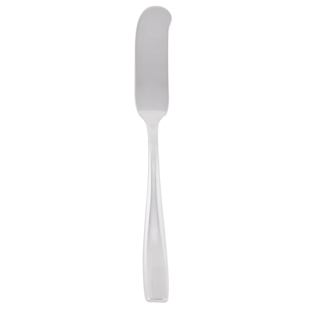 Libbey 929 053 Quartet 6 3/4" 18/8 Stainless Steel Extra Heavy Weight Butter Spreader with Flat Handle - 12/Case