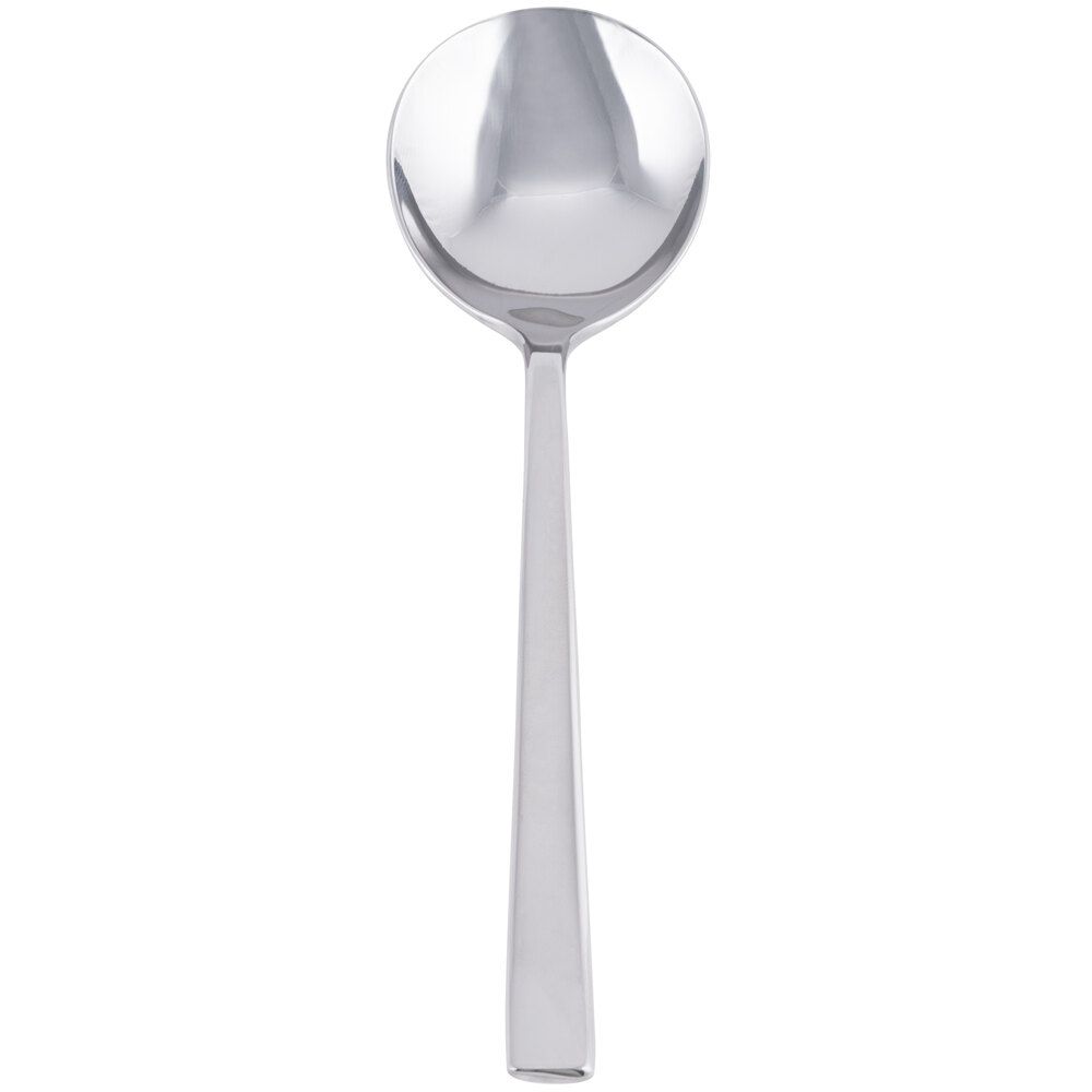 Libbey 930 016 Briossa 6 1/8" 18/8 Stainless Steel Extra Heavy Weight Bouillon Spoon - 12/Case
