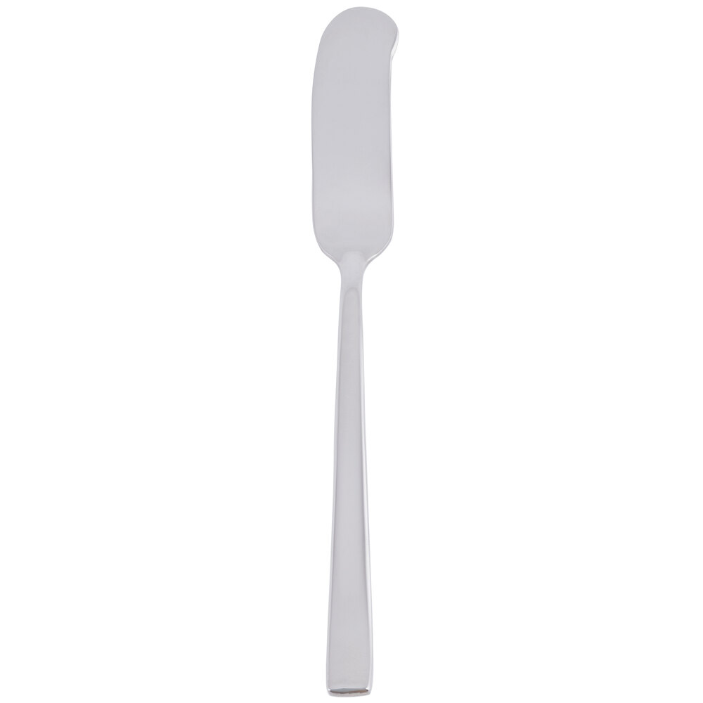 Libbey 930 053 Briossa 6 3/4" 18/8 Stainless Steel Extra Heavy Weight Butter Spreader with Flat Handle - 12/Case