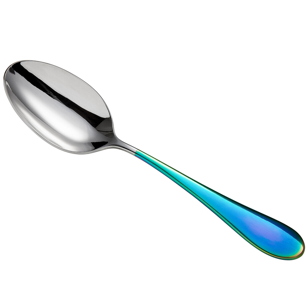 Reserve by Libbey 933 002 Santa Cruz Chroma 7 1/8" 18/10 Stainless Steel Extra Heavy Weight Dessert Spoon - 12/Case