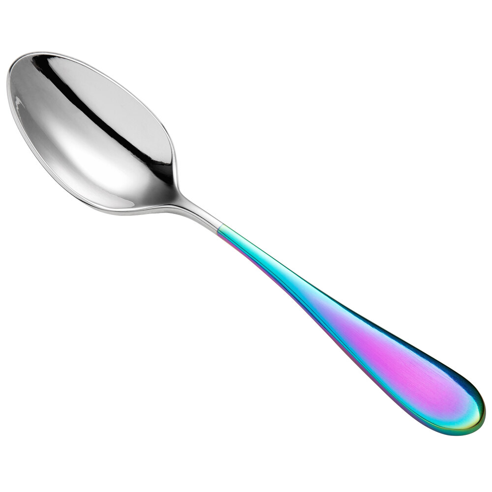 Reserve by Libbey 933 007 Santa Cruz Chroma 4 3/8" 18/10 Stainless Steel Extra Heavy Weight Demitasse Spoon - 12/Case