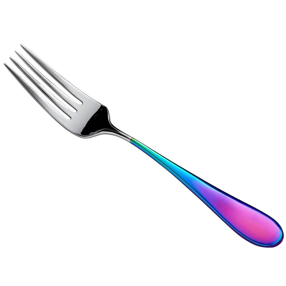 Reserve by Libbey 933 027 Santa Cruz Chroma 8 1/8" 18/10 Stainless Steel Extra Heavy Weight Dinner Fork - 12/Case