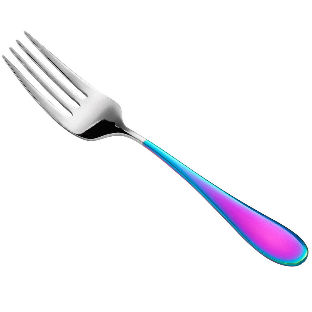 Reserve by Libbey 933 038 Santa Cruz Chroma 7 1/8" 18/10 Stainless Steel Extra Heavy Weight Salad Fork - 12/Case