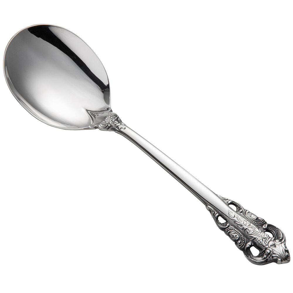 Reserve by Libbey 935 016 Giovanni 6 1/4" 18/10 Stainless Steel Extra Heavy Weight Bouillon Spoon - 12/Case