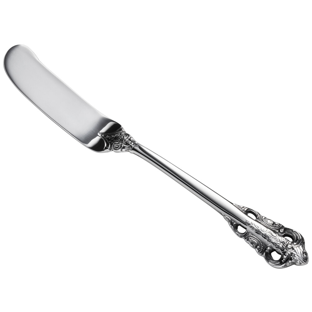 Reserve by Libbey 935 053 Giovanni 6 3/4" 18/10 Stainless Steel Extra Heavy Weight Butter Spreader - 12/Case