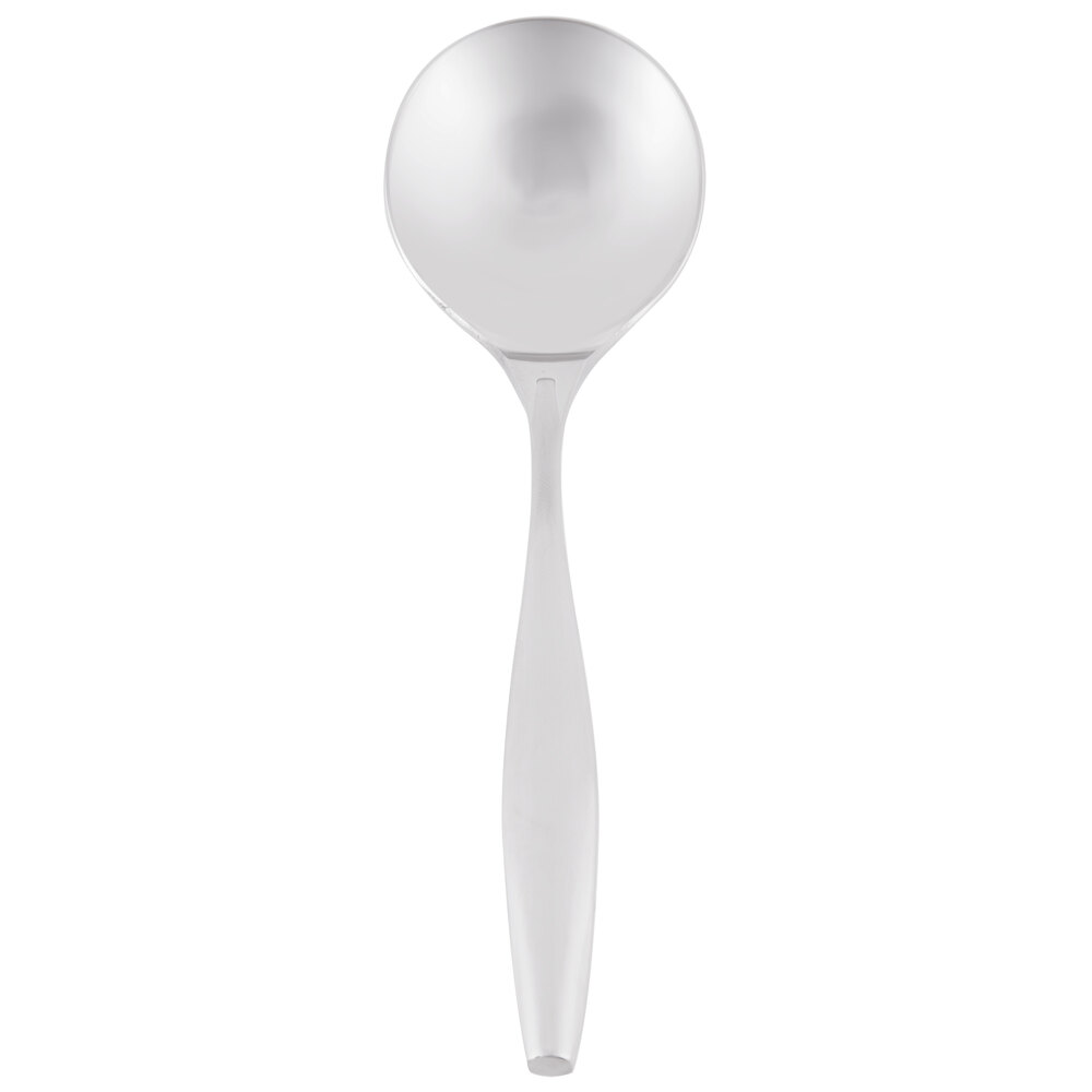 Libbey 937 016 Slenda 6 3/8" 18/8 Stainless Steel Extra Heavy Weight Bouillon Spoon - 36/Case