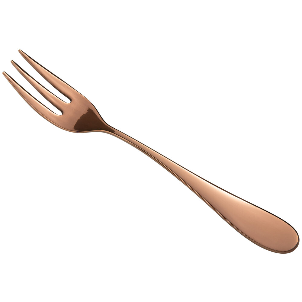 Reserve by Libbey 939 029 Santa Cruz Copper 6 1/8" 18/10 Cocktail Fork - 12/Case