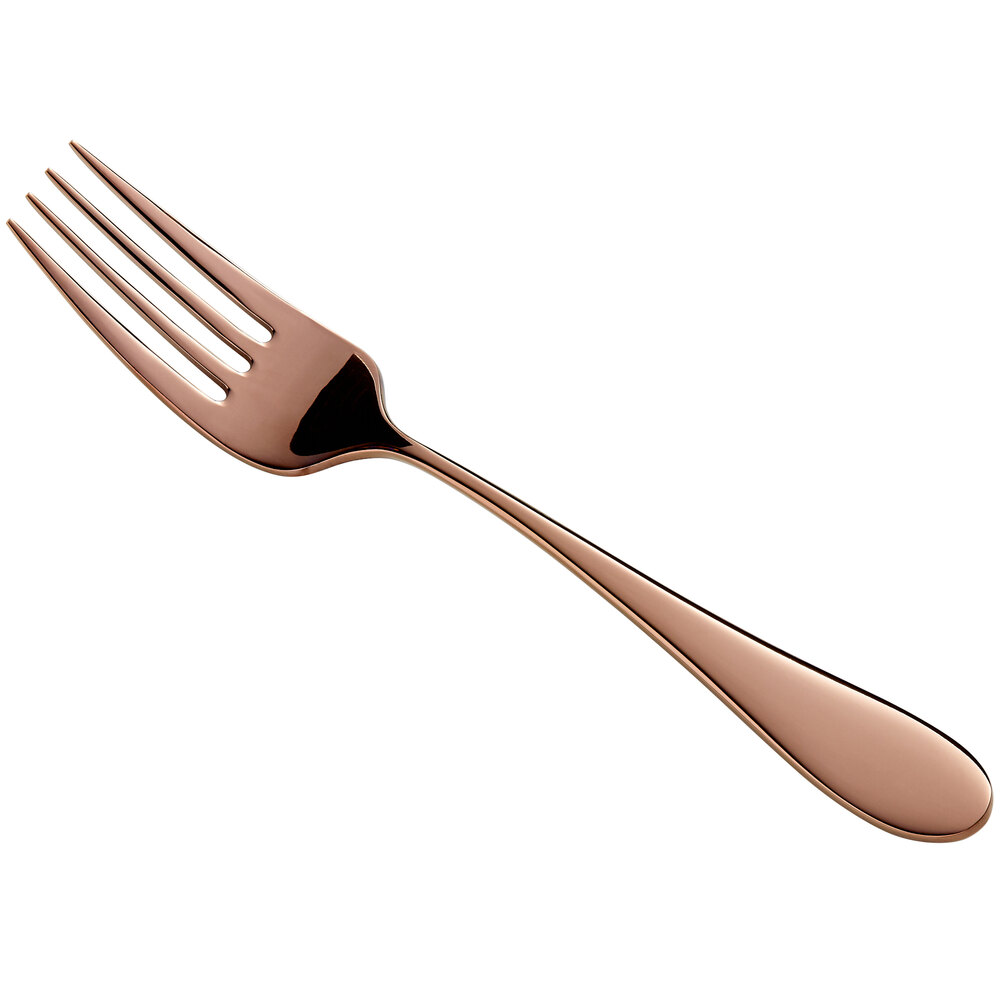 Reserve by Libbey 939 038 Santa Cruz Copper 7 1/8" 18/10 Salad Fork - 12/Case