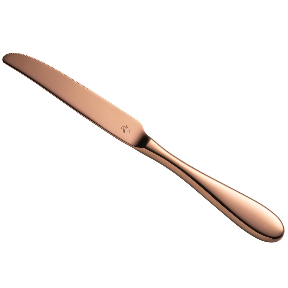 Reserve by Libbey 939 5502 Santa Cruz Copper 9 1/4" 18/10 Dinner Knife - 12/Case