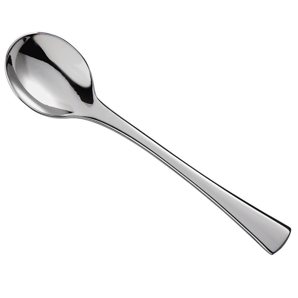 Reserve by Libbey 944-016 Lucine 6 3/8" 18/10 Stainless Steel Extra Heavy Weight Bouillon Spoon - 12/Case