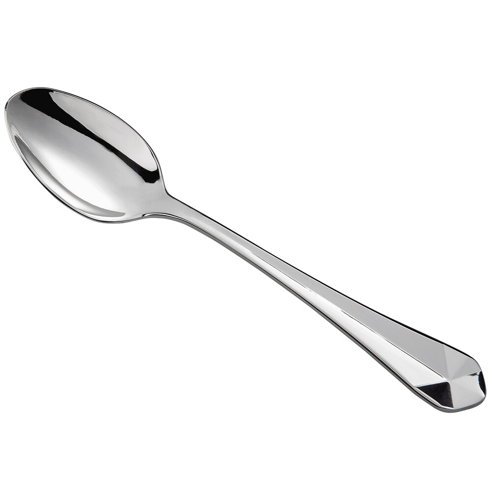 Reserve by Libbey 945-007 Audrey 4 3/8" 18/10 Stainless Steel Extra Heavy Weight Demitasse Spoon - 12/Case
