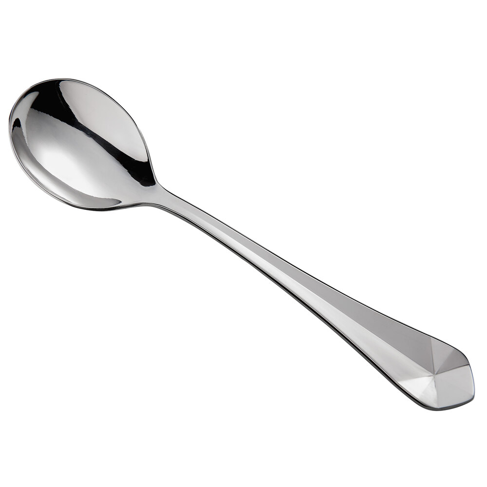 Reserve by Libbey 945-016 Audrey 6 1/2" 18/10 Stainless Steel Extra Heavy Weight Bouillon Spoon - 12/Case