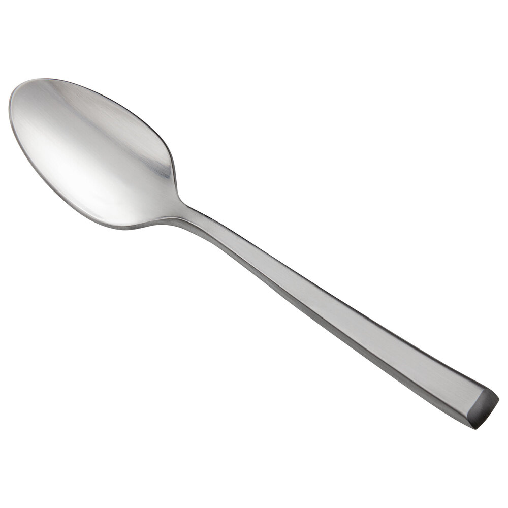 Reserve by Libbey 946 007 Santorini Satin 4 1/4" 18/10 Stainless Steel Extra Heavy Weight Demitasse Spoon - 12/Case
