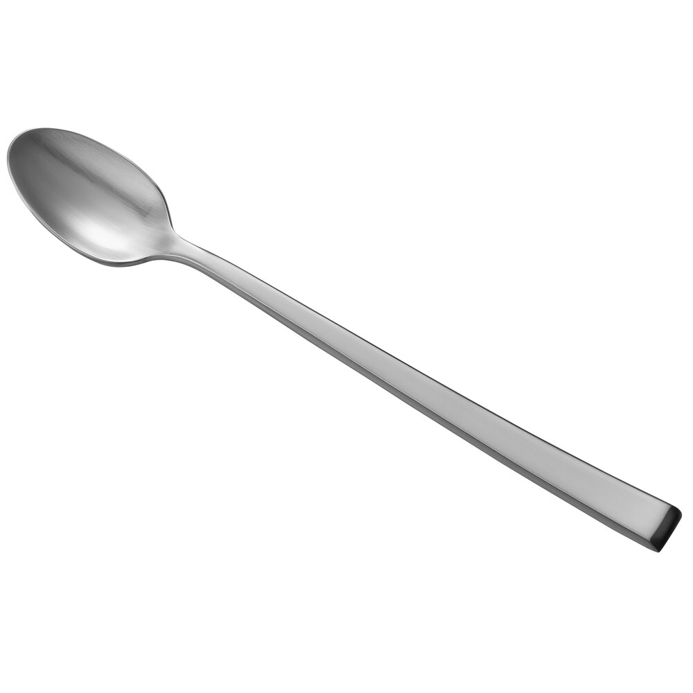Reserve by Libbey 946 021 Santorini Satin 7 1/2" 18/10 Stainless Steel Extra Heavy Weight Iced Tea Spoon - 12/Case