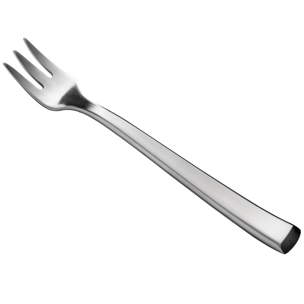 Reserve by Libbey 946 029 Santorini Satin 5 1/2" 18/10 Stainless Steel Extra Heavy Weight Cocktail Fork - 12/Case