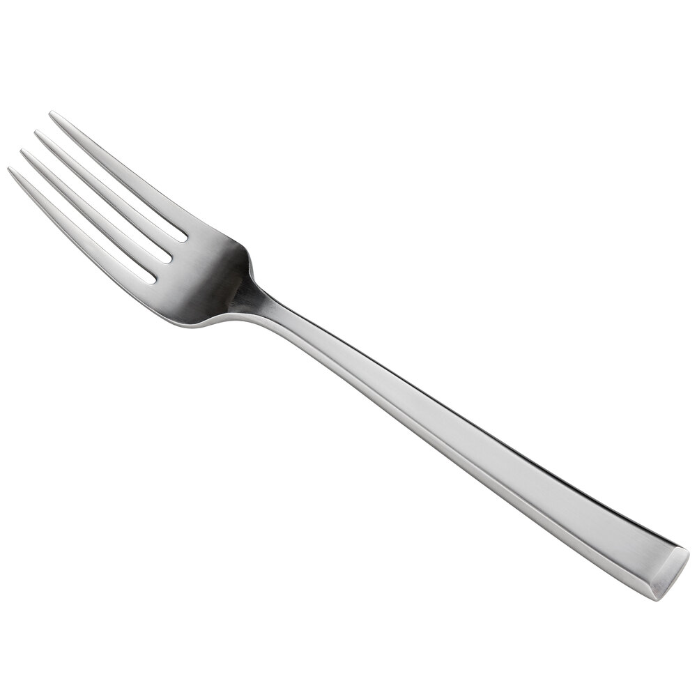 Reserve by Libbey 946 038 Santorini Satin 7 1/4" 18/10 Stainless Steel Extra Heavy Weight Salad Fork - 12/Case