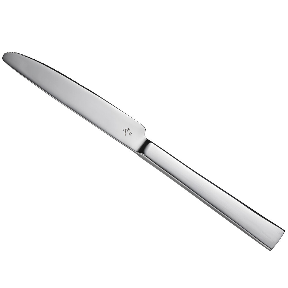Reserve by Libbey 947 5921 Santorini Mirror 9 5/8" 18/10 Stainless Steel Extra Heavy Weight Dinner Knife - 12/Case