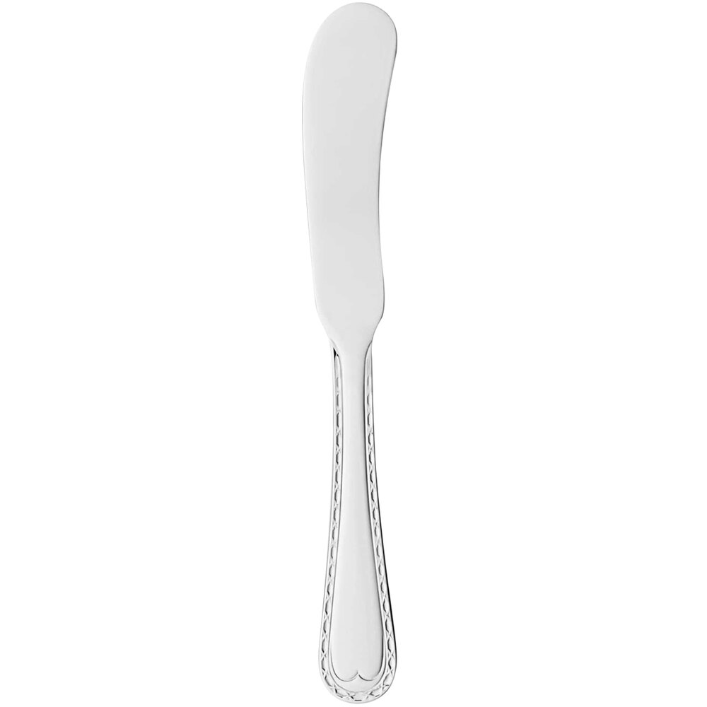 Reserve by Libbey Saddlebrook 5 3/4" 18/10 Stainless Steel Extra Heavy Weight Butter Spreader - 12/Case