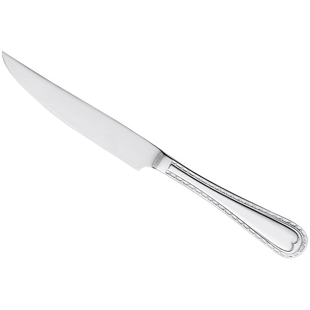 Reserve by Libbey Saddlebrook 9 1/4" 18/10 Stainless Steel Extra Heavy Weight Steak Knife - 12/Case