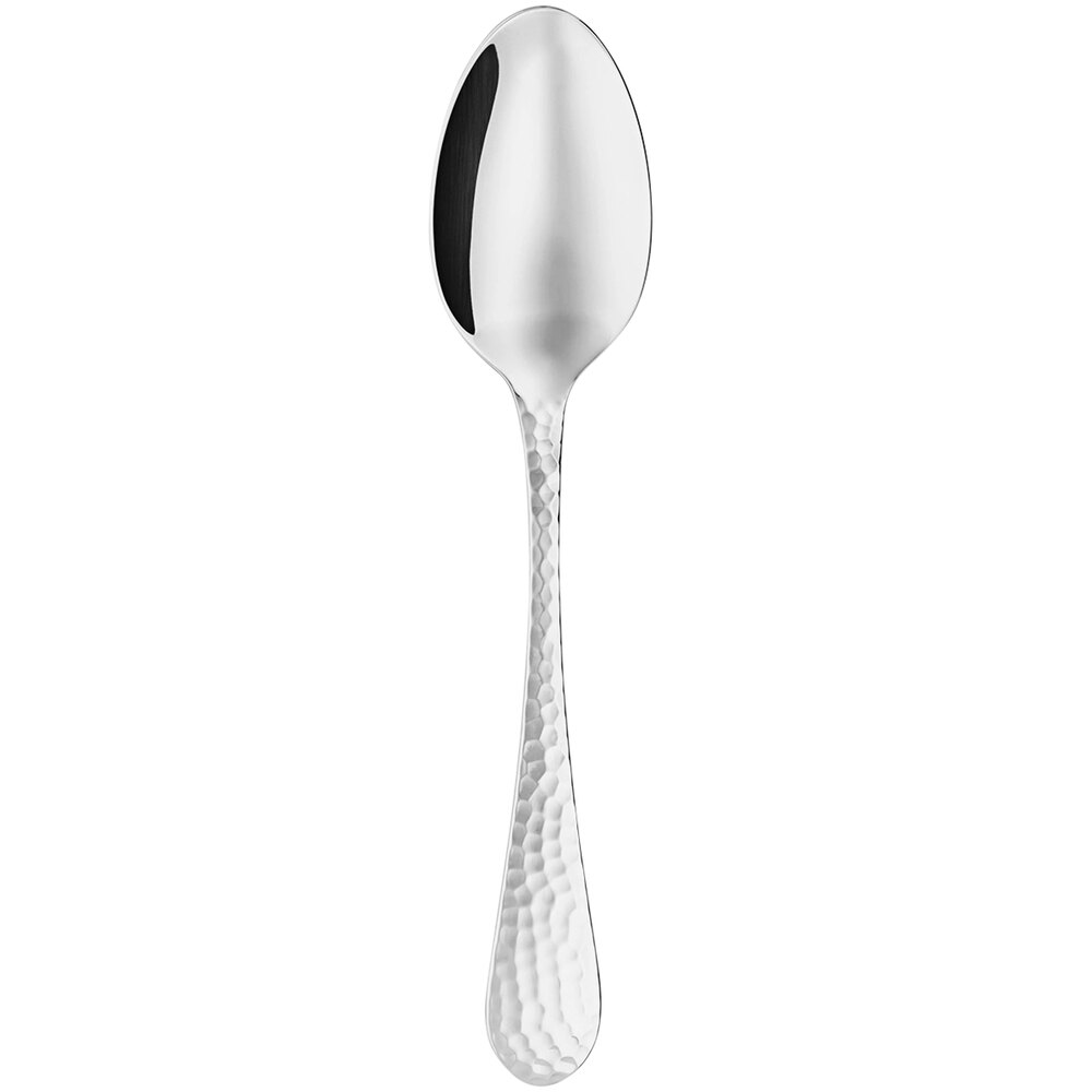 Reserve by Libbey Tessellate 6 5/8" 18/10 Stainless Steel Extra Heavy Weight Dessert Spoon - 12/Case