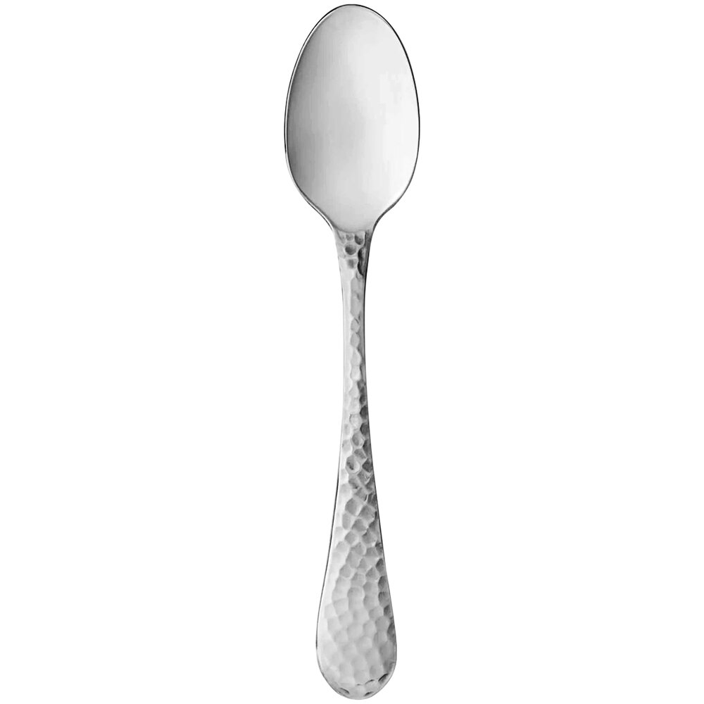Reserve by Libbey Tessellate 4 1/2" 18/10 Stainless Steel Extra Heavy Weight Demitasse Spoon - 12/Case