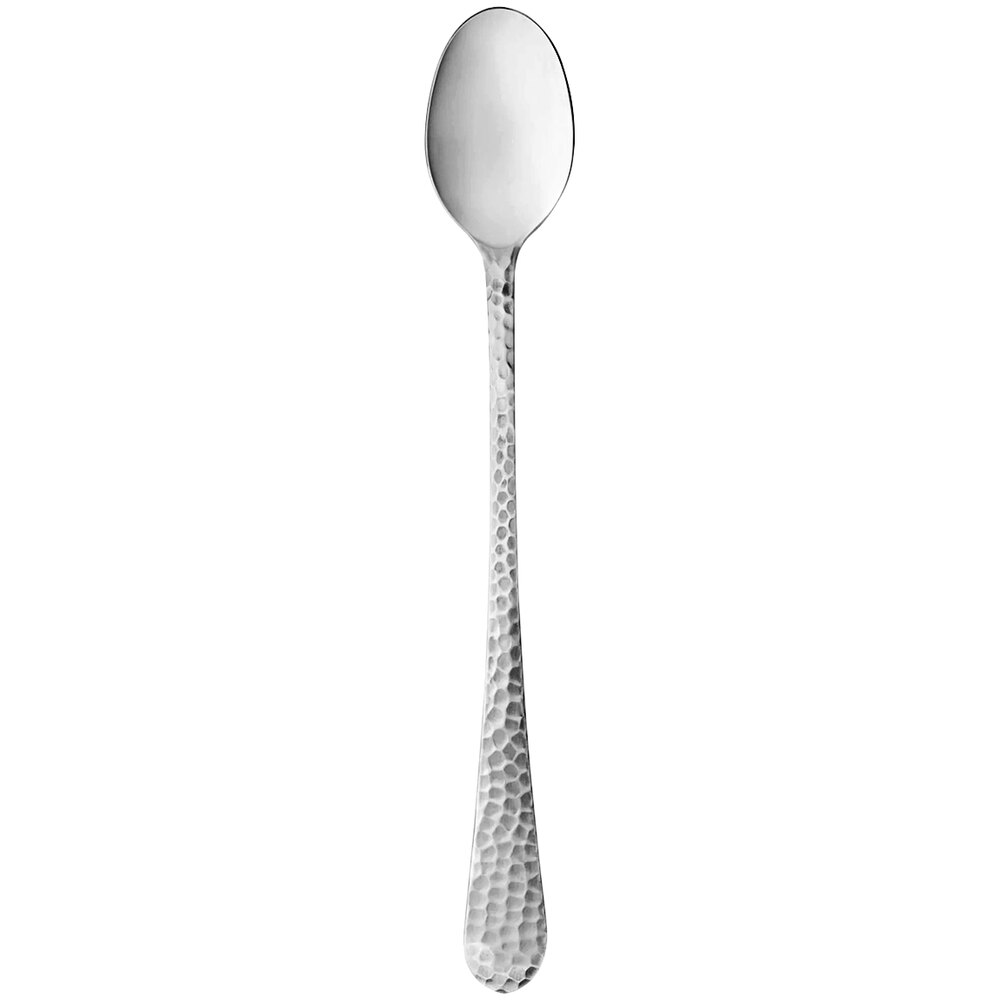 Reserve by Libbey Tessellate 7 1/2" 18/10 Stainless Steel Extra Heavy Weight Iced Tea Spoon - 12/Case