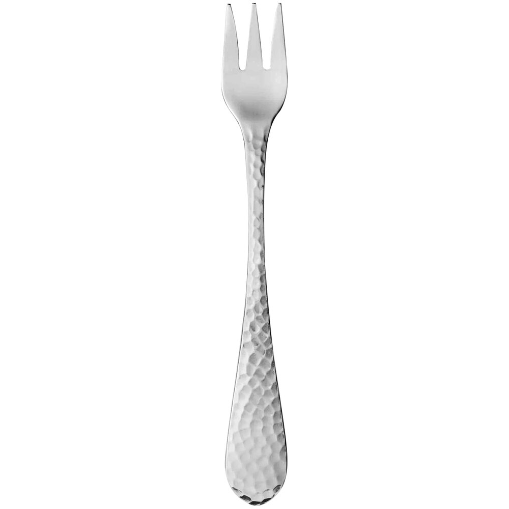 Reserve by Libbey Tessellate 5 3/8" 18/10 Stainless Steel Extra Heavy Weight Cocktail Fork - 12/Case