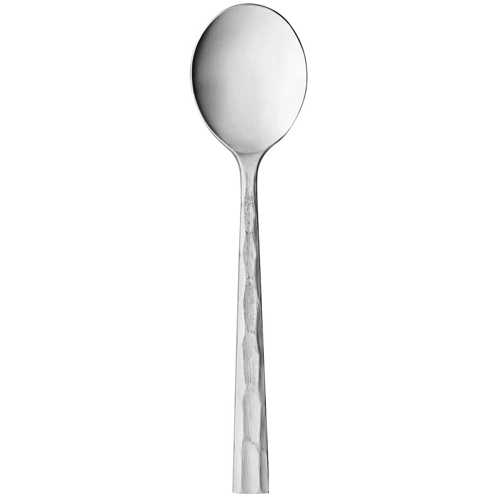 Reserve by Libbey Silver Forest 6 1/8" 18/10 Stainless Steel Extra Heavy Weight Bouillon Spoon - 12/Case